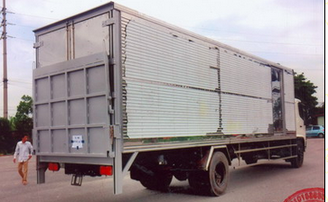 Xe tải Hino FG8JPSU thùng kín gắn bửng nâng hạ - Hino 500 bửng nâng hàng thùng kín dài 9,8m