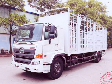 Xe Hino FG chở bồn nước thùng:8920 x 2380 x 2700